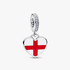 Engravable England Heart Dangle Charm Engravable England Heart Dangle Charm