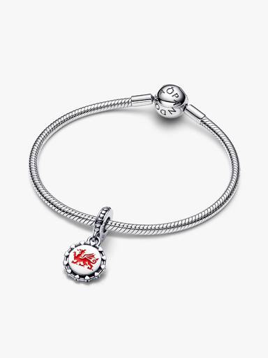 Engravable Welsh Red Dragon Dangle Charm