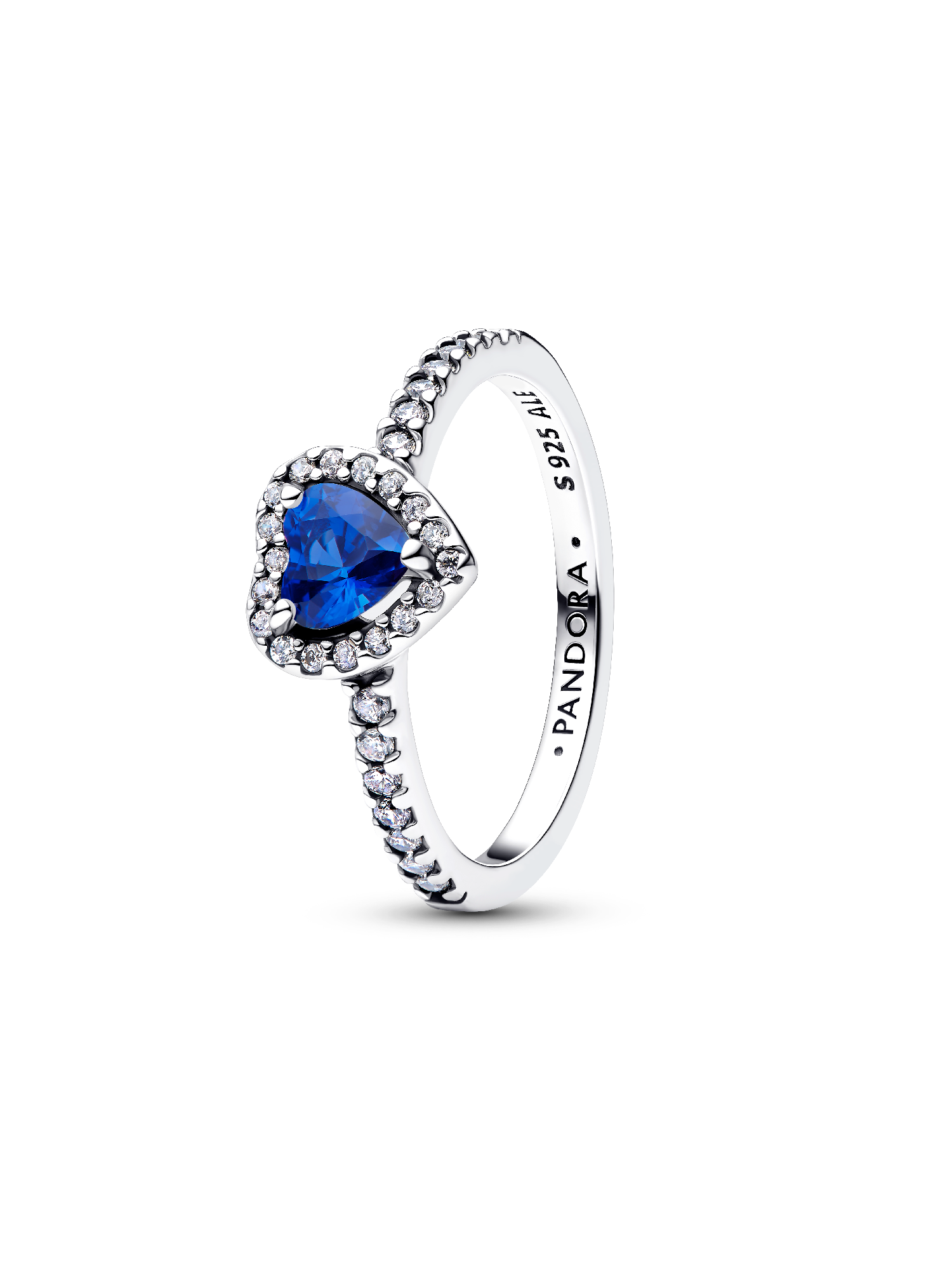 Elevated Princess Blue Heart Ring