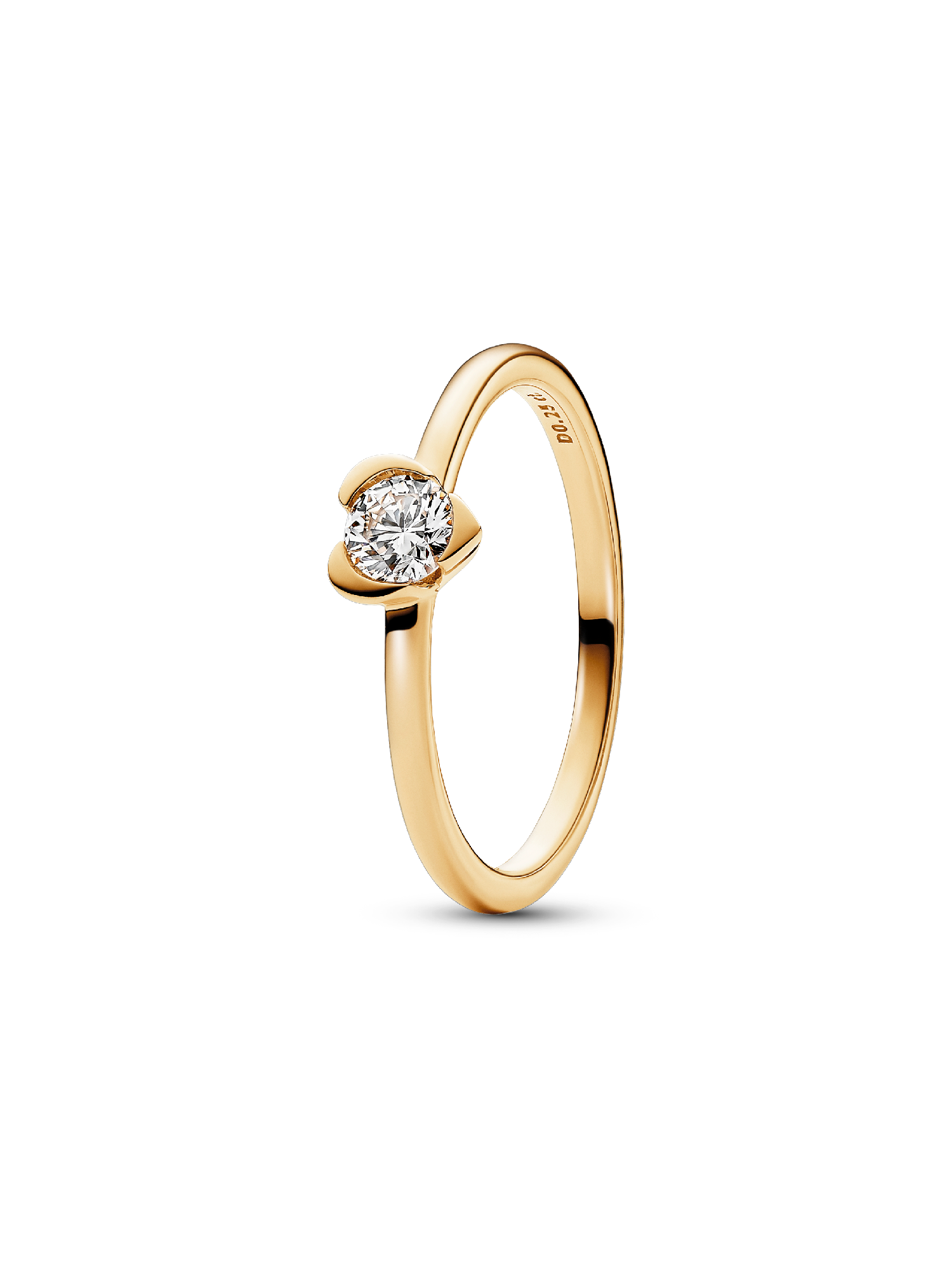Pandora Talisman 14k Gold Lab-grown Diamond Heart Ring