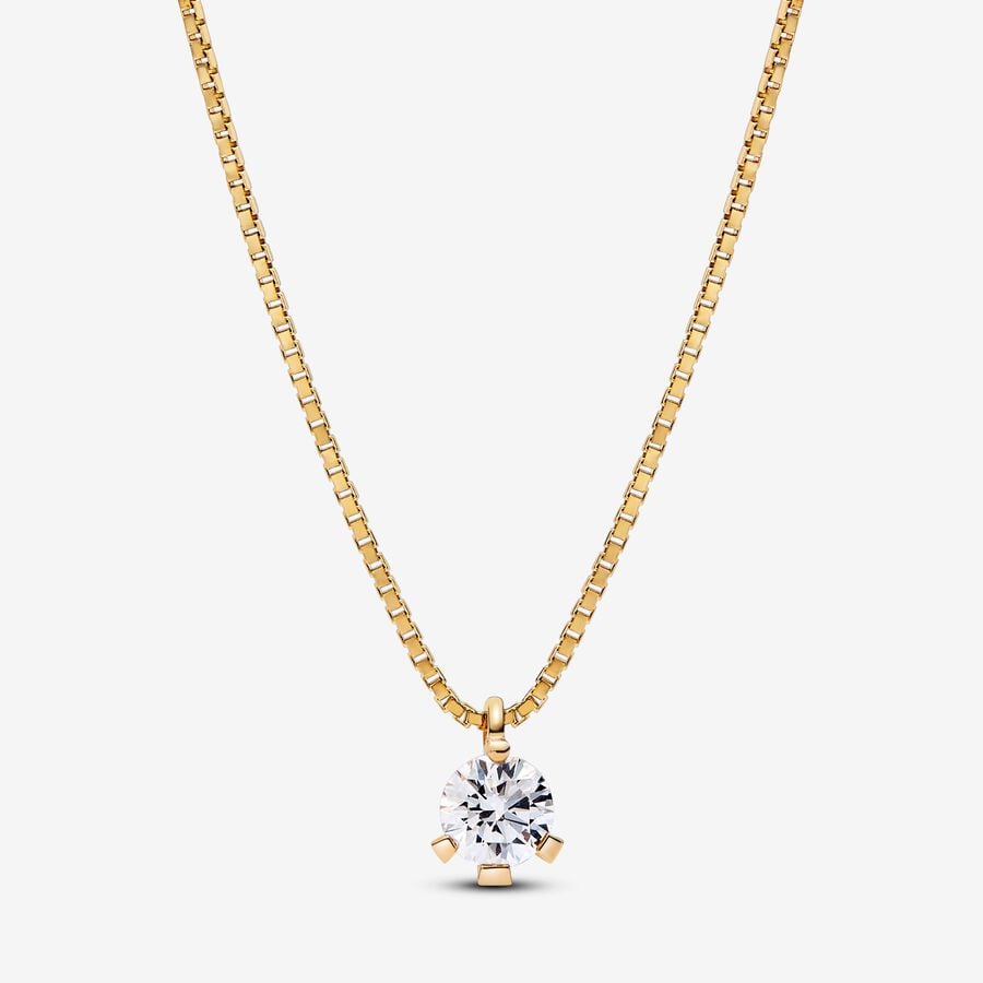 Pandora Nova 14k Gold Lab-grown Diamond Pendant Necklace image number 0