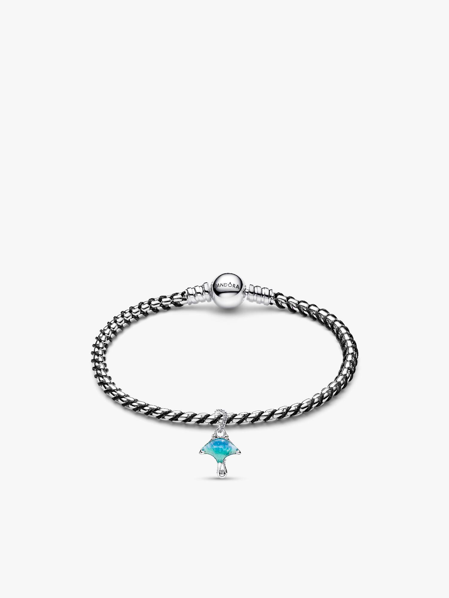Blue Manta Ray Charm & Bracelet Set