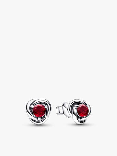 July Birthstone Eternity Circle O Pendant and Earrings Set