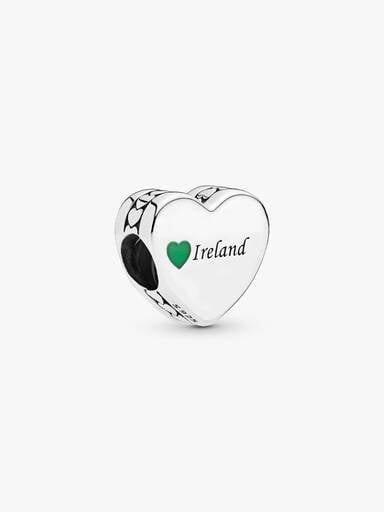 Ireland Love Heart Charm