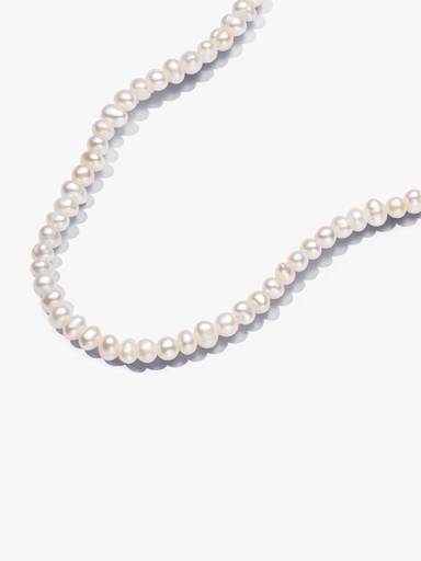 Treated Freshwater Cultured Pearls T-bar Collier Necklace