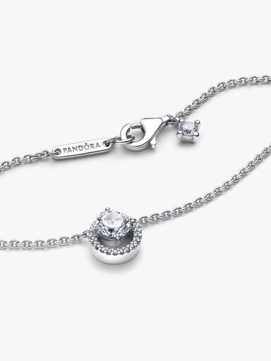 Links Of London Sterling Silver Diamond Pave Round Pendant Necklace, 17.5