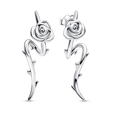 Rose in Bloom Curved Stud Earrings