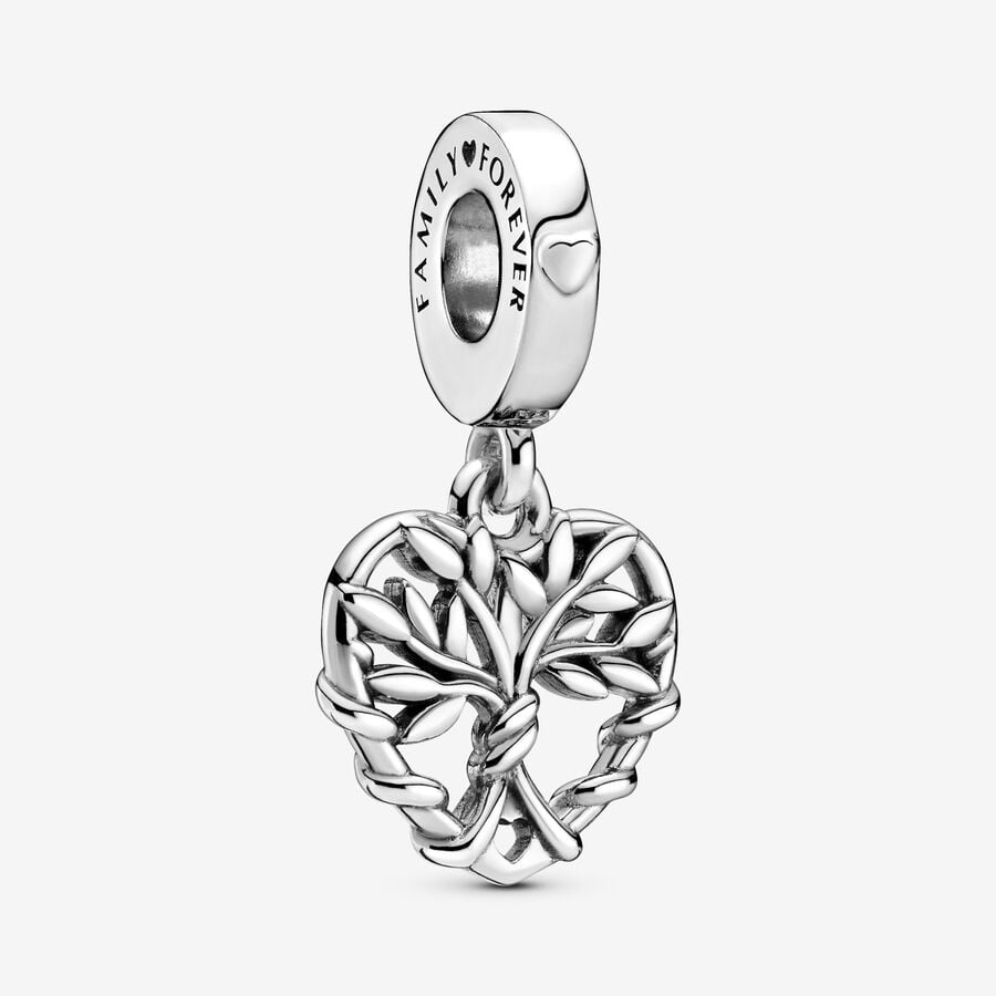 Heart Family Tree Dangle Charm image number 0