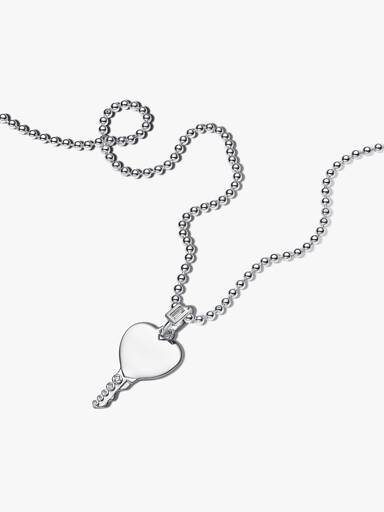 Engravable Heart Key Necklace Gift Set