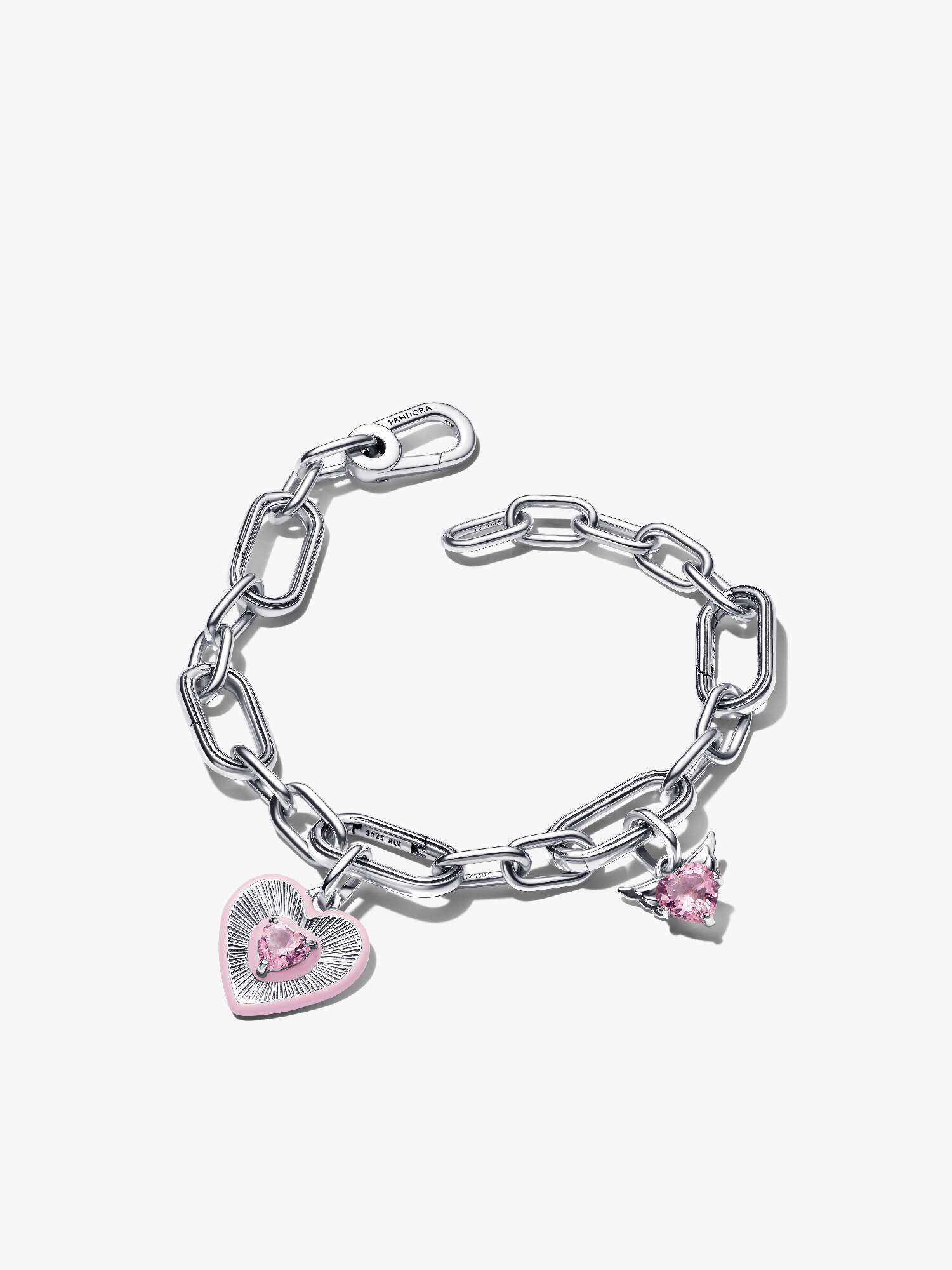 Pink Heart Bracelet Set      