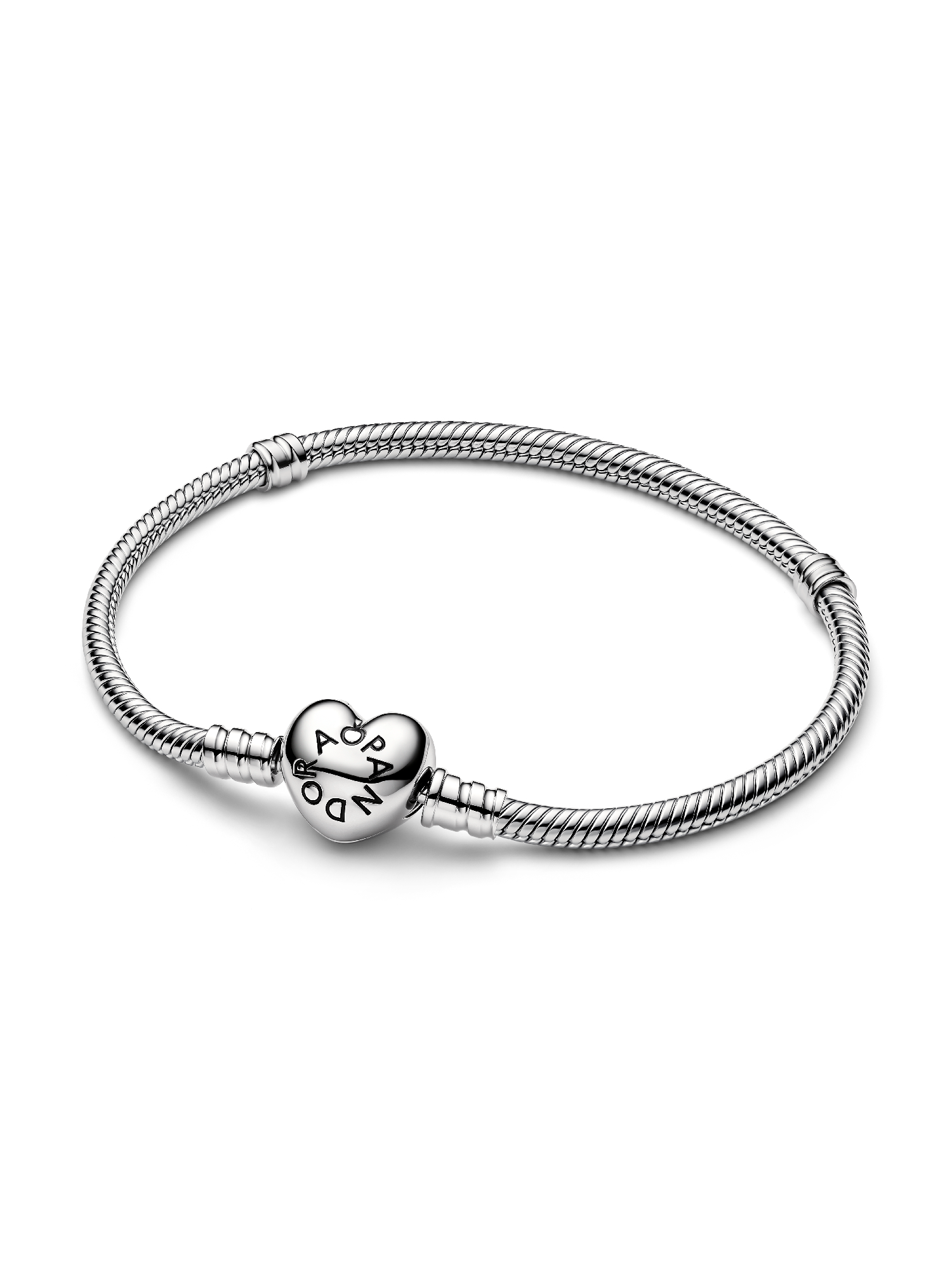 Pandora Moments Heart Clasp Snake Chain Bracelet