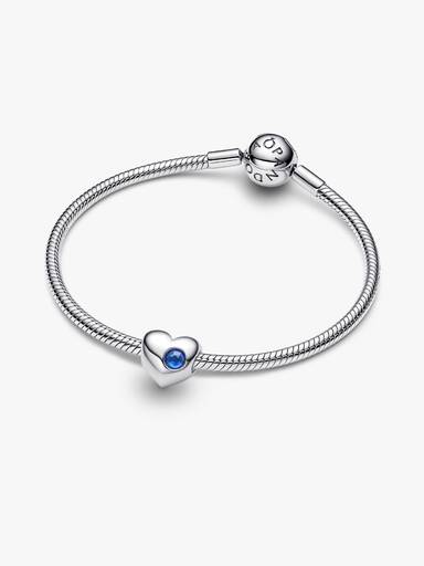 Engravable September Birthstone Heart Charm