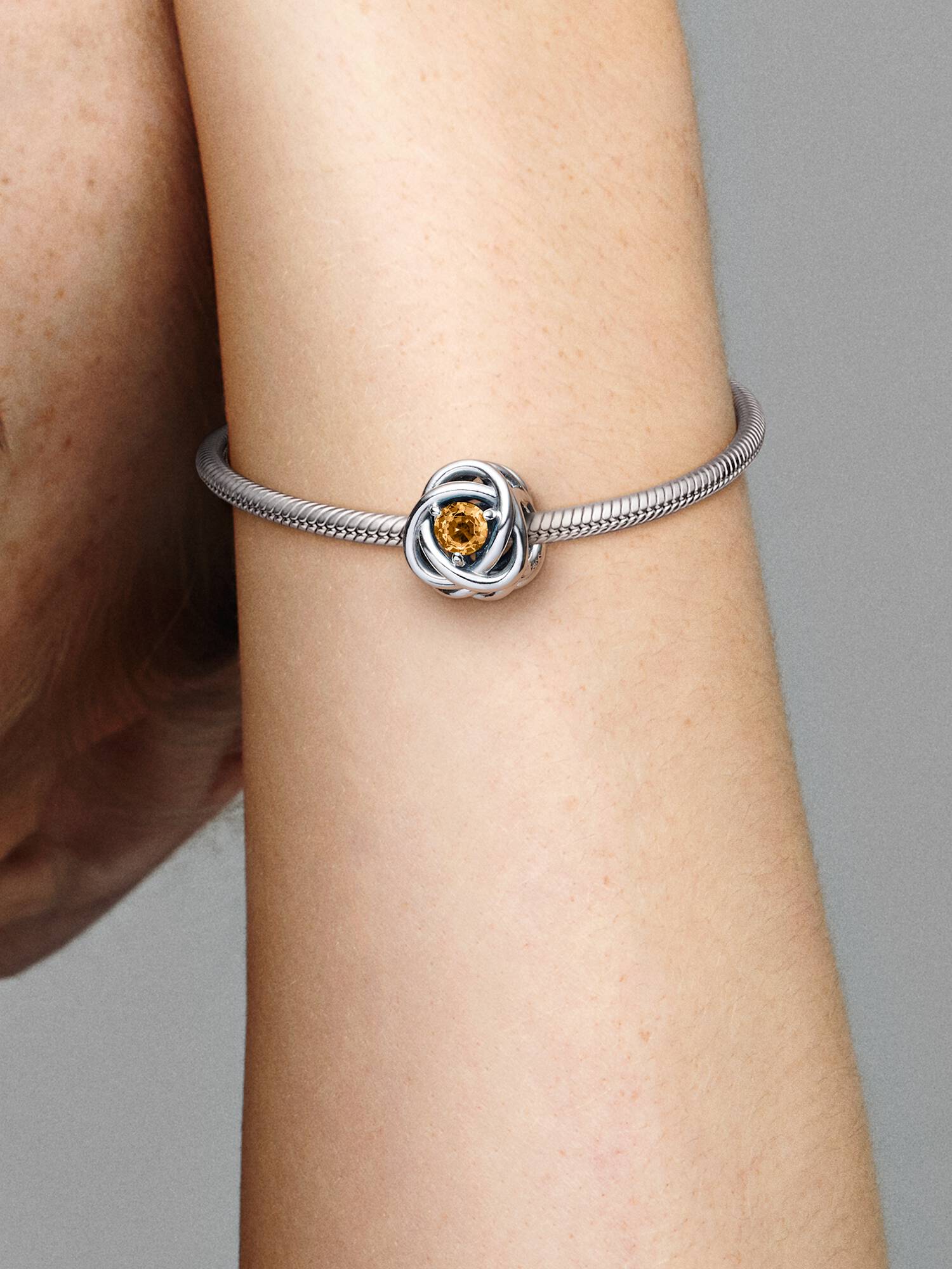 November Birthstone Eternity Circle Charm