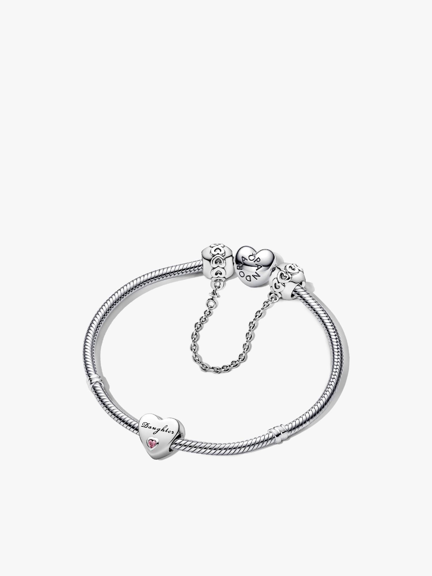 Daughter Heart Charm And Bracelet Gift Set