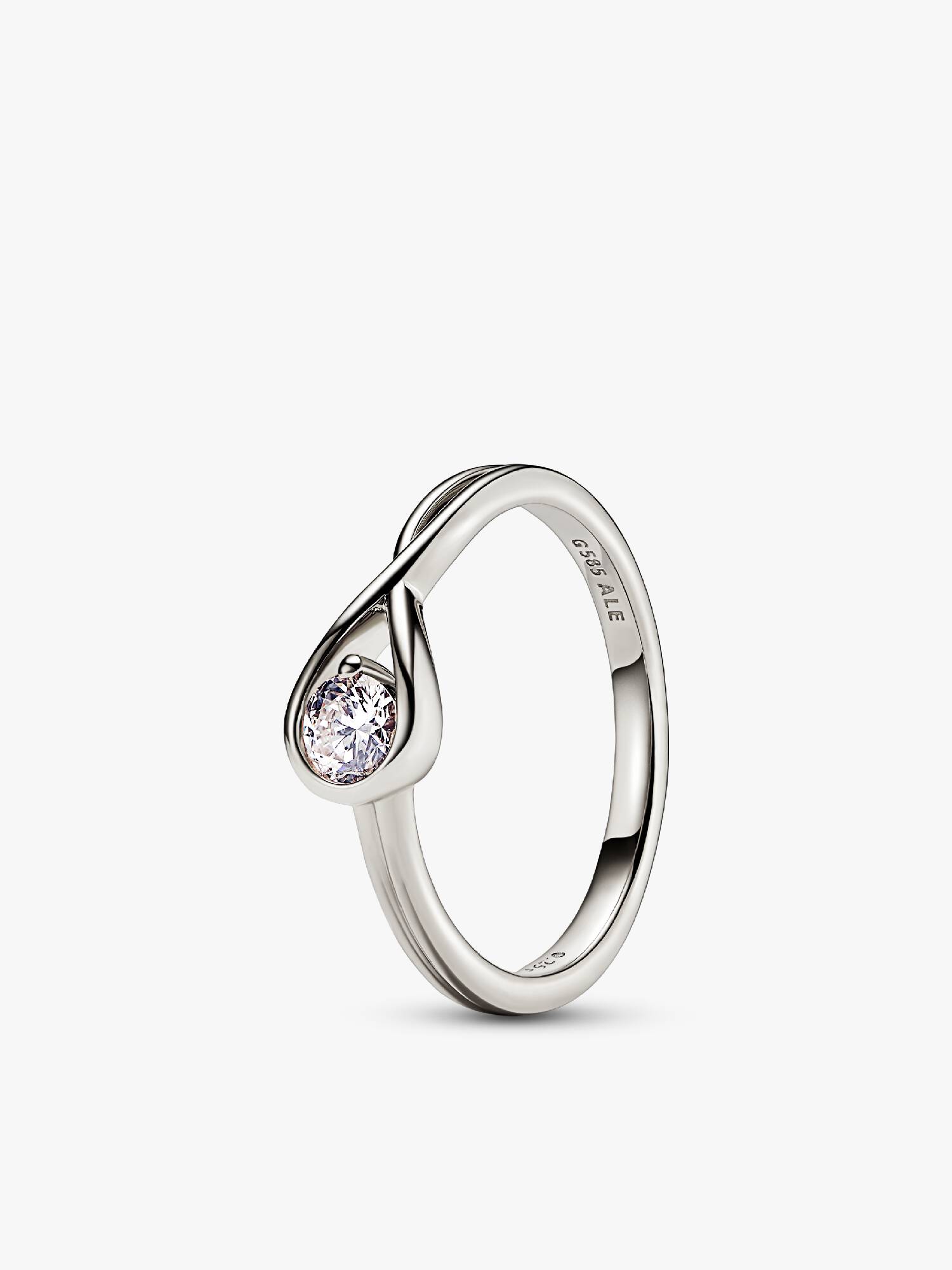 Pandora Infinite 14k White Gold Lab-grown Diamond Ring