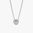 Sparkling Round Halo Pendant Collier Necklace Sparkling Round Halo Pendant Collier Necklace