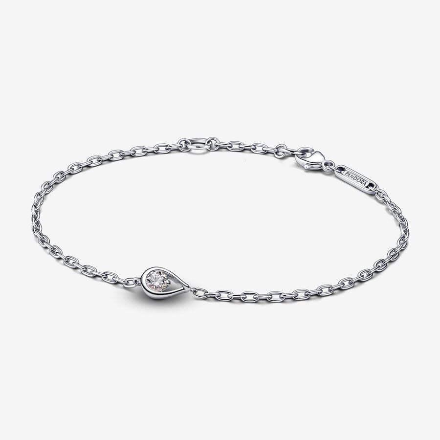 Pandora Infinite Sterling Silver Lab-grown Diamond Chain Bracelet image number 0