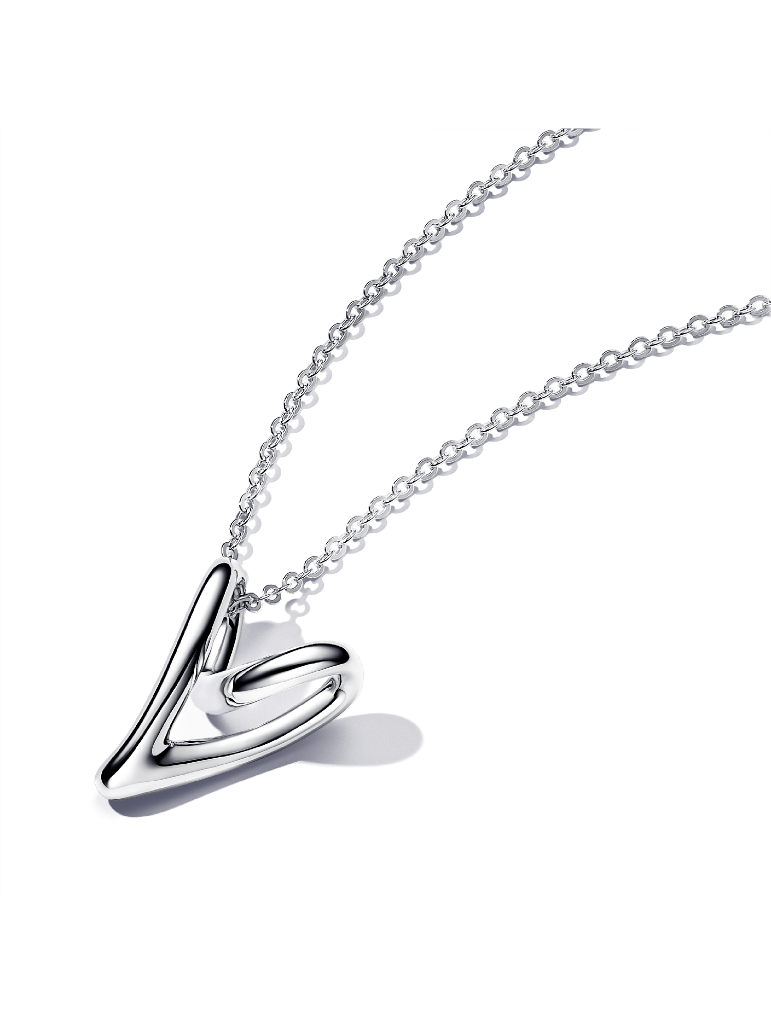 Organically Shaped Heart Pendant Necklace