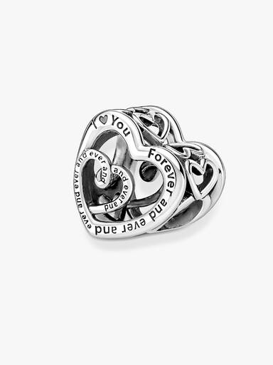 Entwined Infinite Hearts Charm