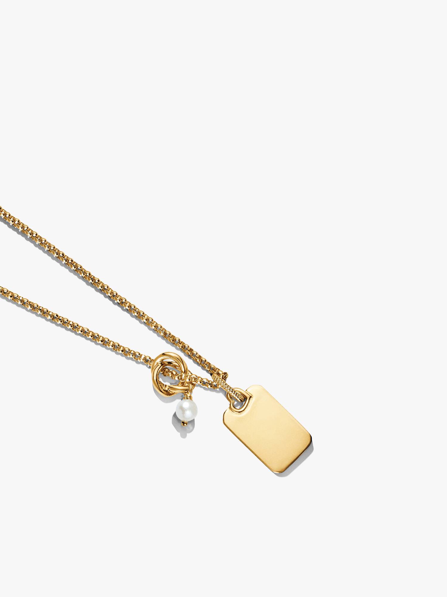 June Engravable Dangle Charm Necklace Set