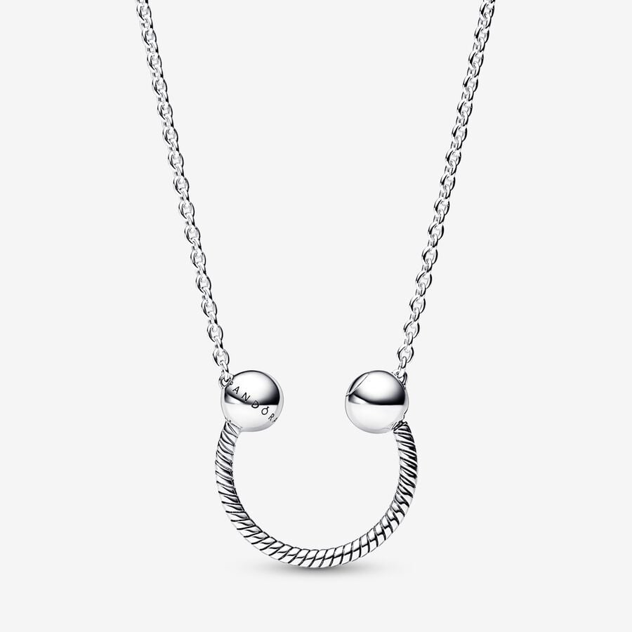 Pandora Moments U-shape Charm Pendant Necklace image number 0