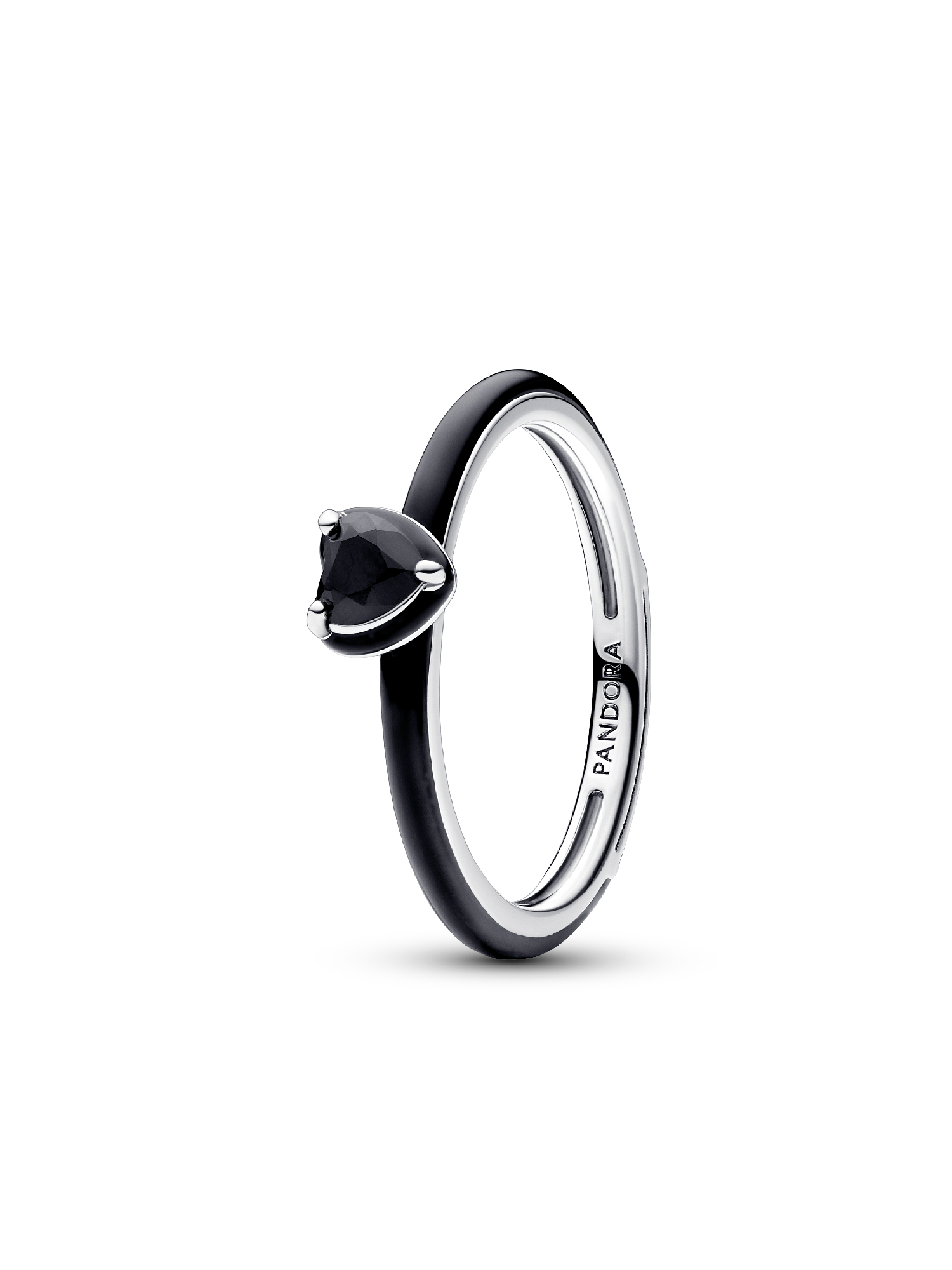 Black Chakra Heart Ring