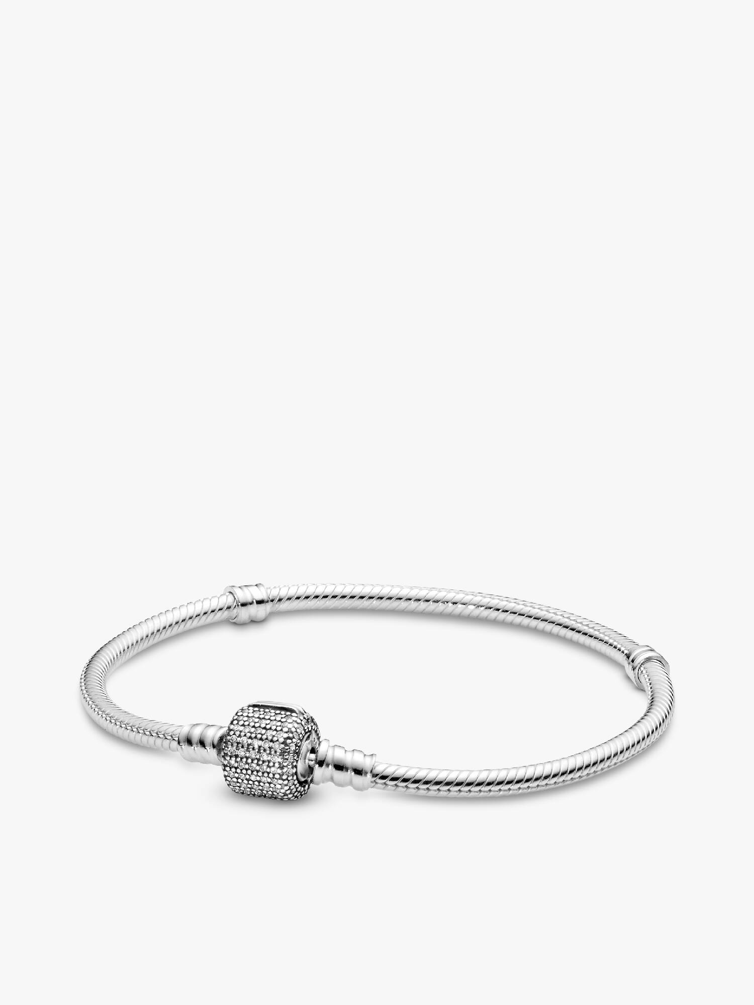 Pandora Moments Sparkling Pavé Clasp Snake Chain Bracelet