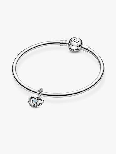 December Birthstone Heart Dangle Charm