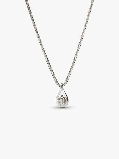 Pandora Infinite 14k White Gold Lab-grown Diamond Pendant Necklace