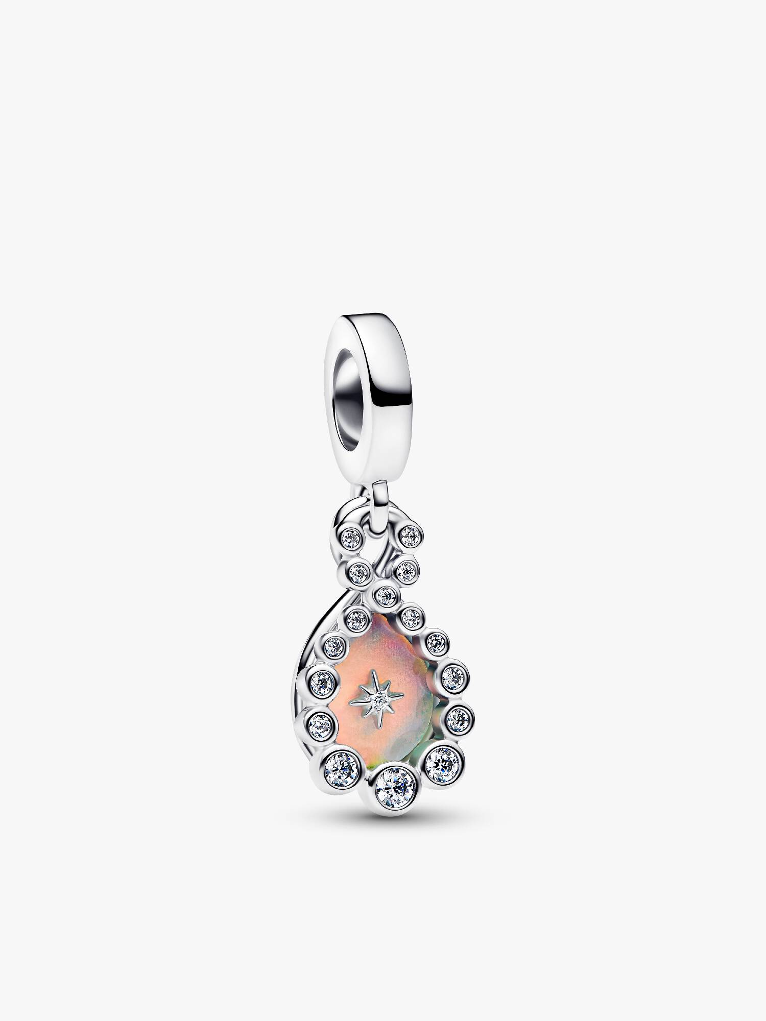 Opalescent Infinity Double Dangle Charm