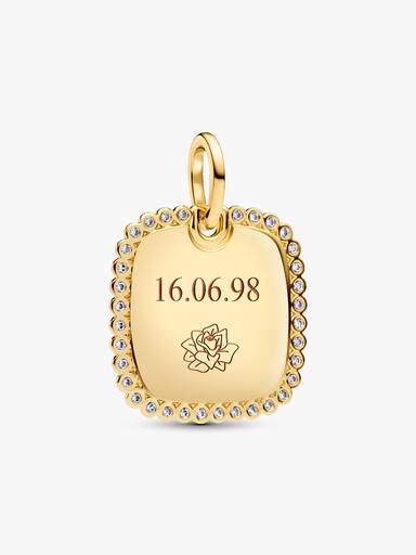 Engravable Square Tag Pendant
