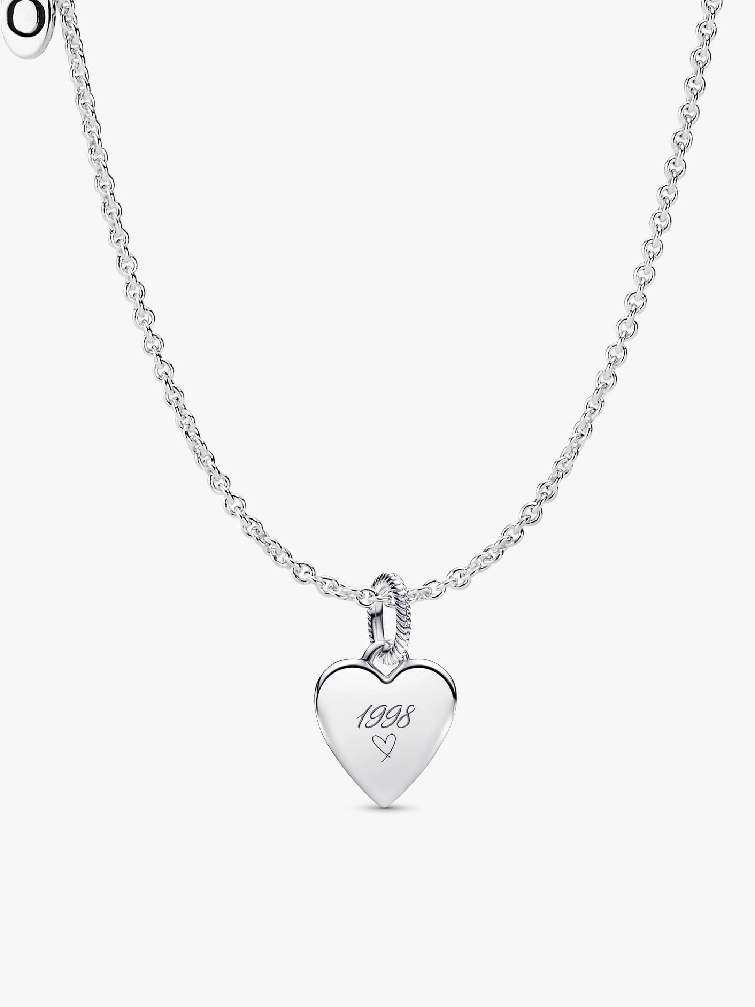 Engravable Heart Pendant Necklace