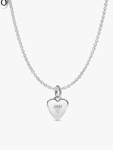 Engravable Heart Pendant Necklace