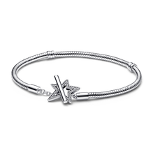 Pandora Moments Asymmetric Star T-bar Snake Chain Bracelet