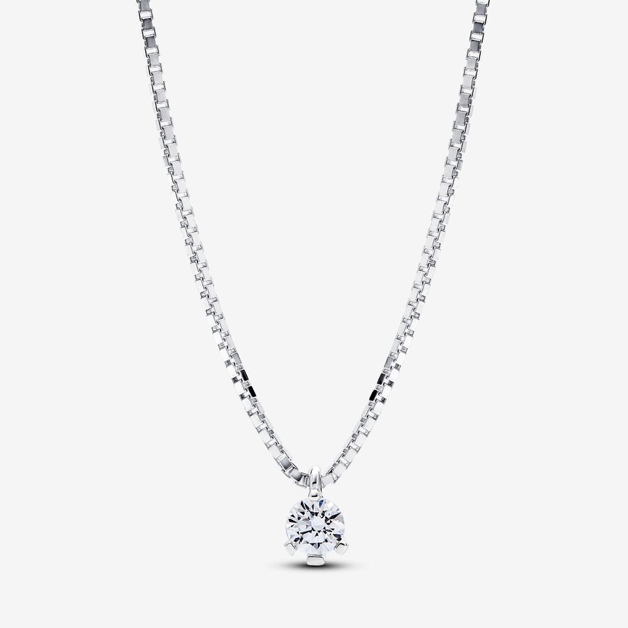 Pandora Nova Sterling Silver Lab-grown Diamond Pendant Necklace image number 0