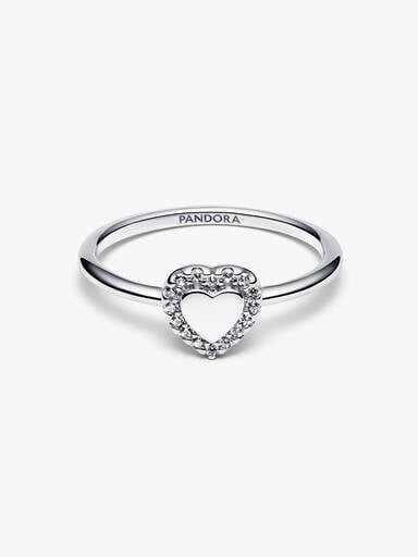 Engravable Heart Halo Ring