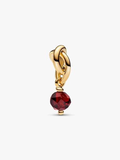 January Birthstone Eternity Circle Dangle Charm