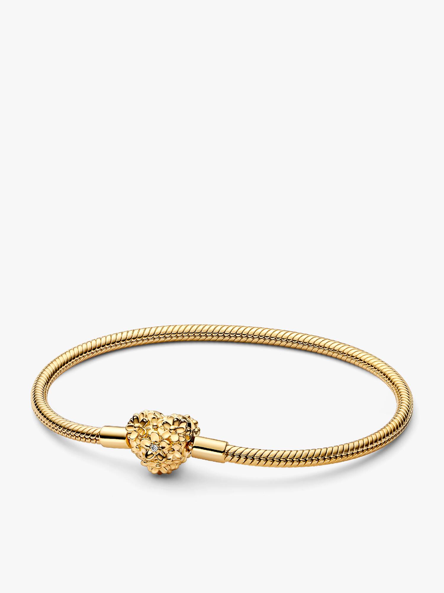 My Pandora Daisy Heart Clasp Snake Chain Bracelet