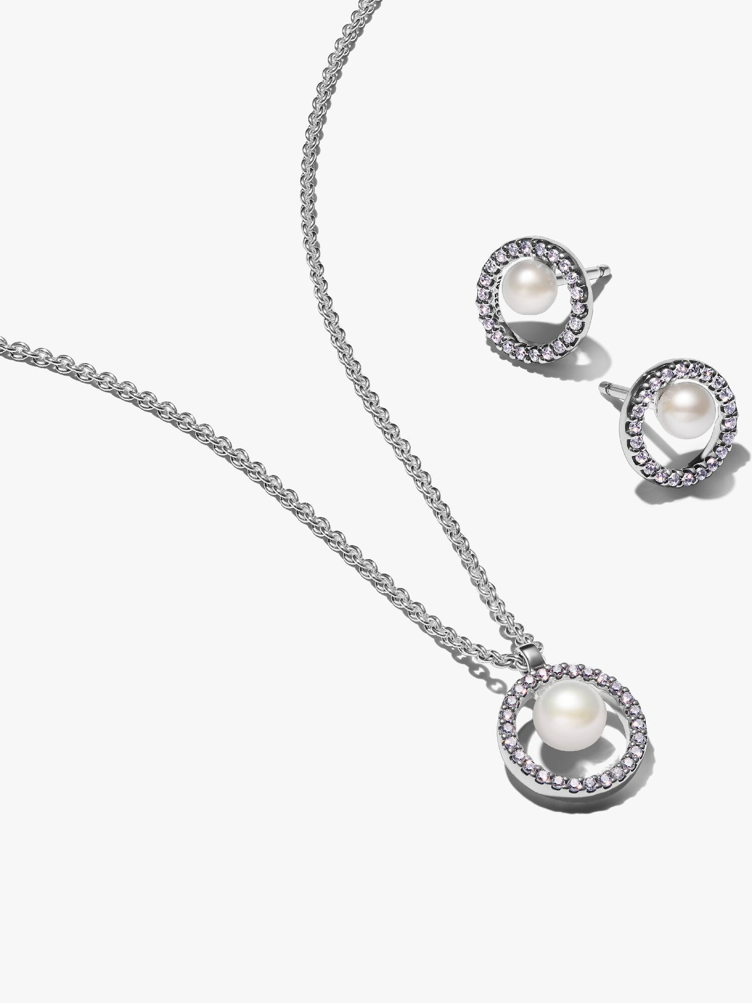 Treated Freshwater Cultured Pearl & Pavé Gift Set  