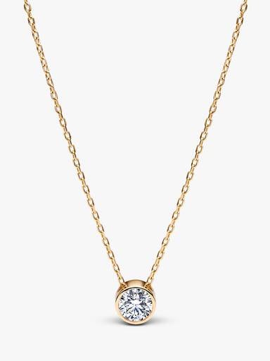 Pandora Era Bezel Lab-Grown Diamond Pendant Necklace