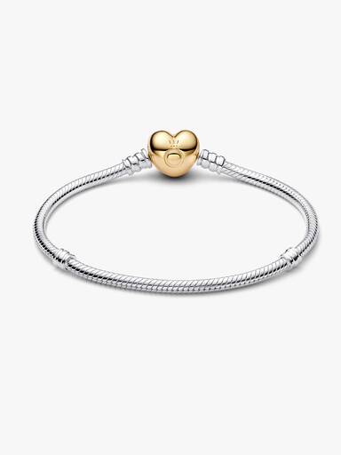 Heart Clasp Snake Chain Bracelet