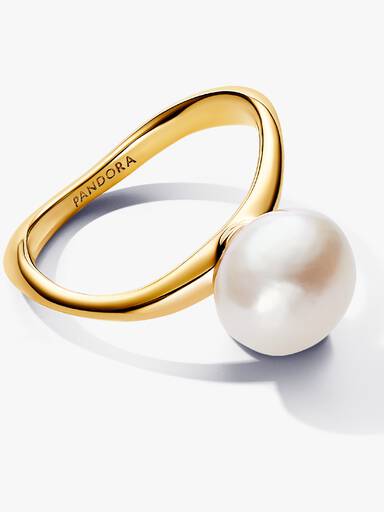 Baroque Treated Freshwater Cultured Pearl Ring