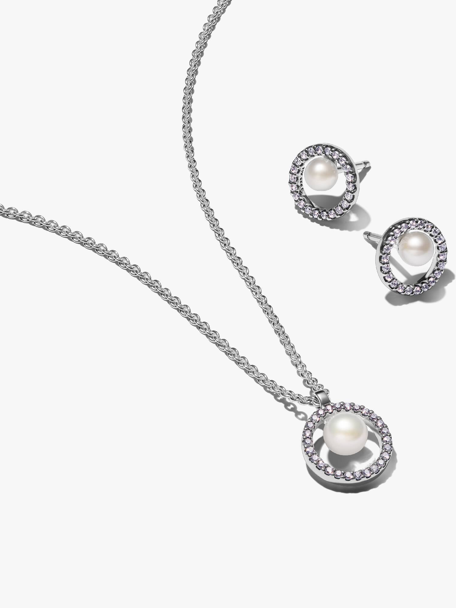 Treated Freshwater Cultured Pearl & Pavé Gift Set