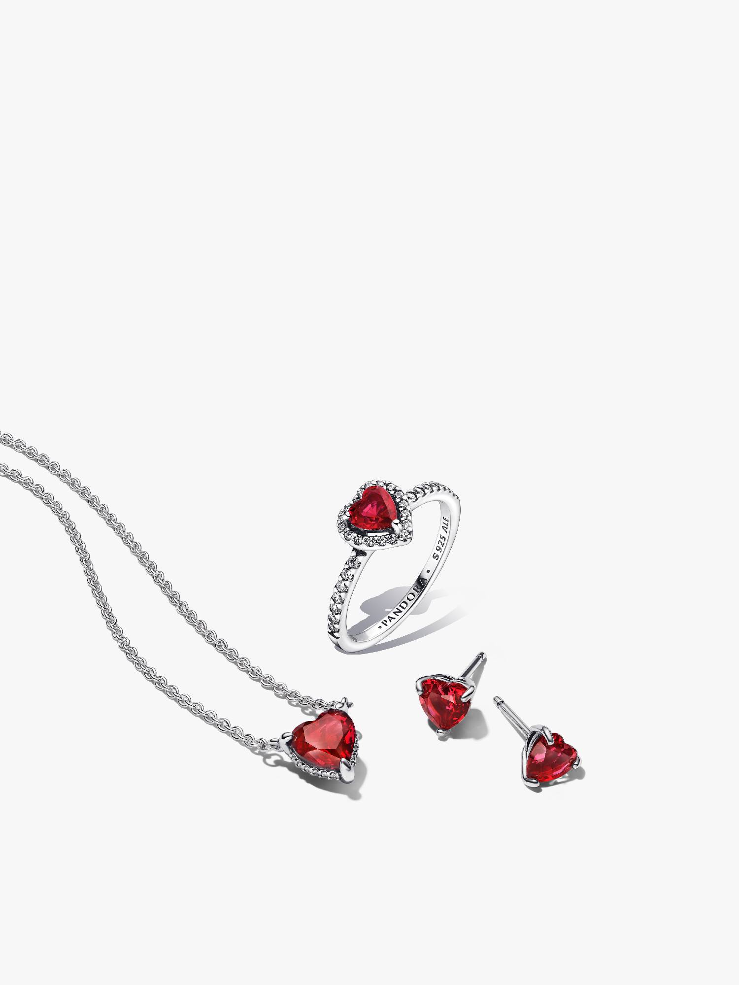 Sparkling Red Heart Jewellery Gift Set