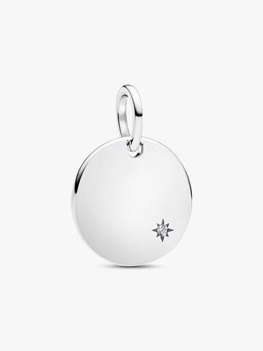 Engravable Lab-Grown Diamond Tag Pendant