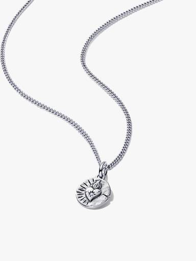 Heart Medallion Charm Necklace Set