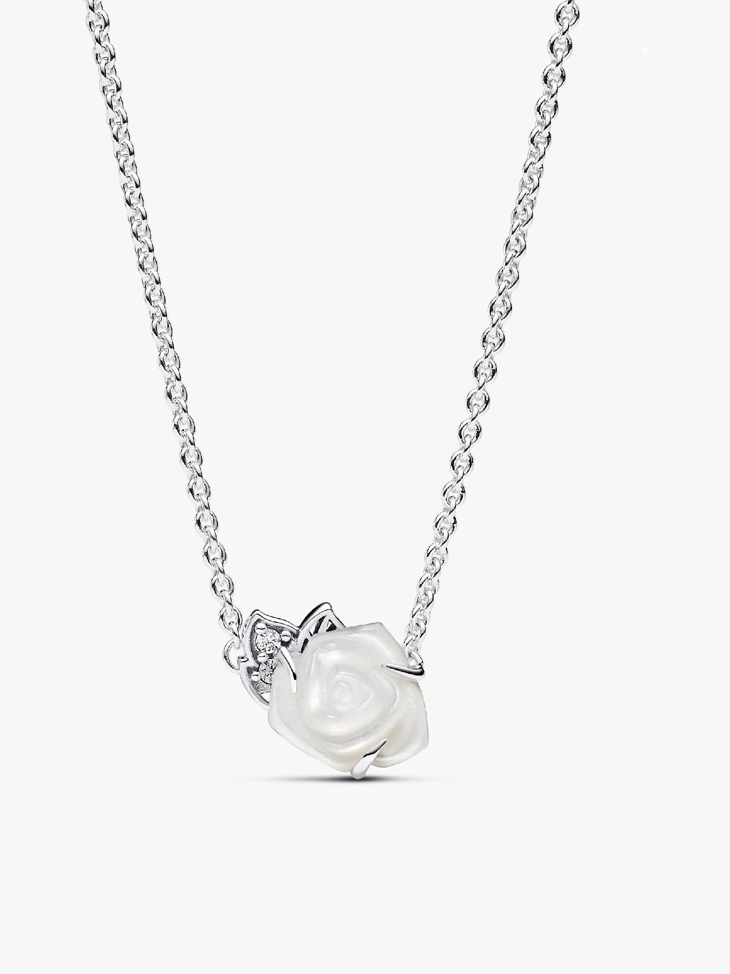 White Rose in Bloom Collier Necklace