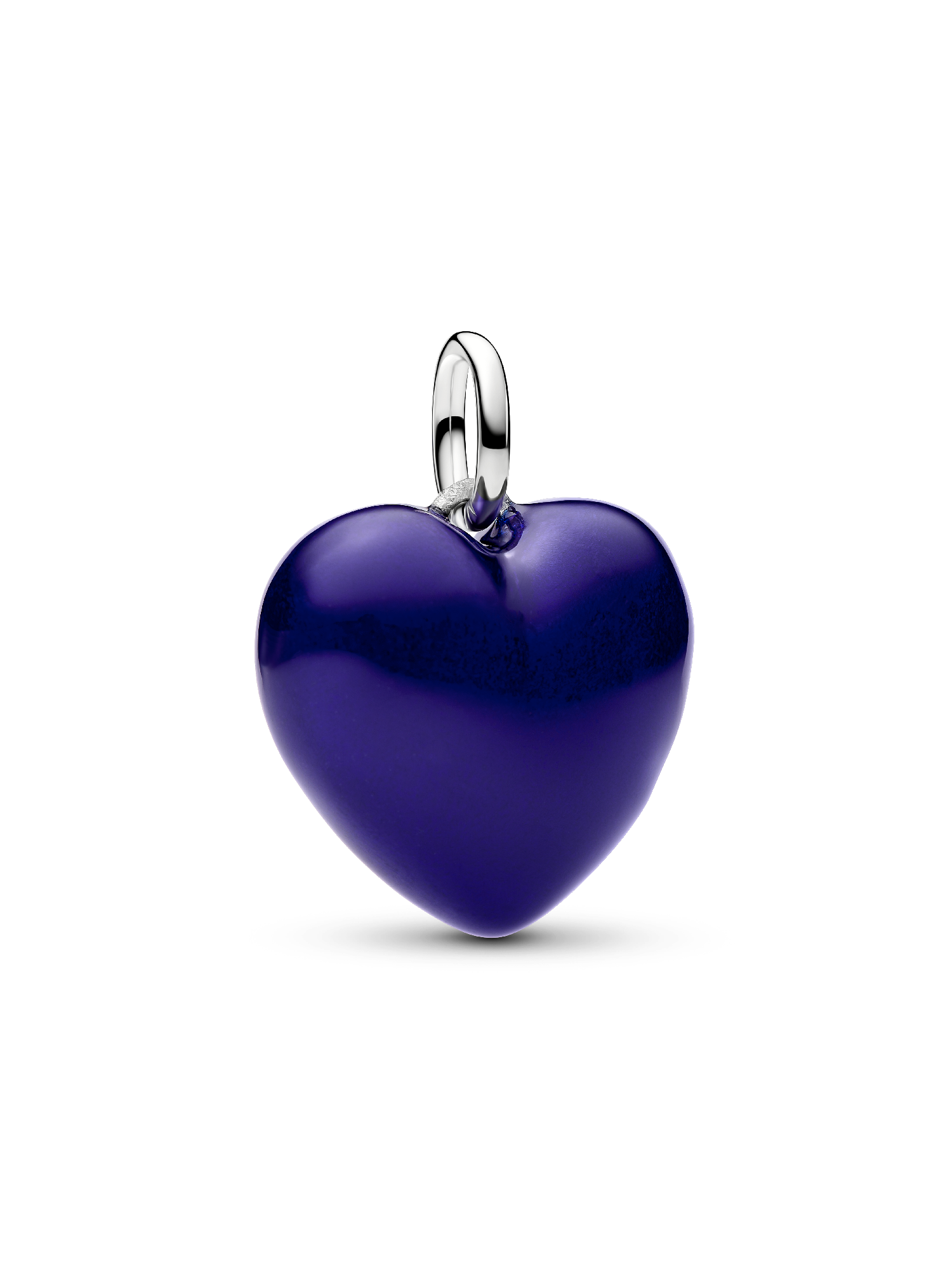 Blue Puffy Heart Dangle Charm