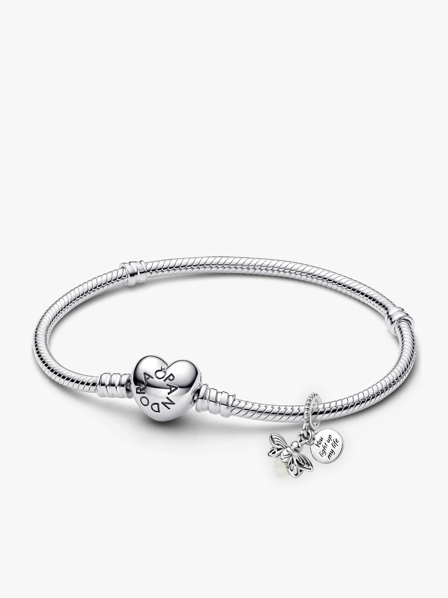 Glow-in-the-dark Firefly Dangle Charm & Bracelet Gift Set