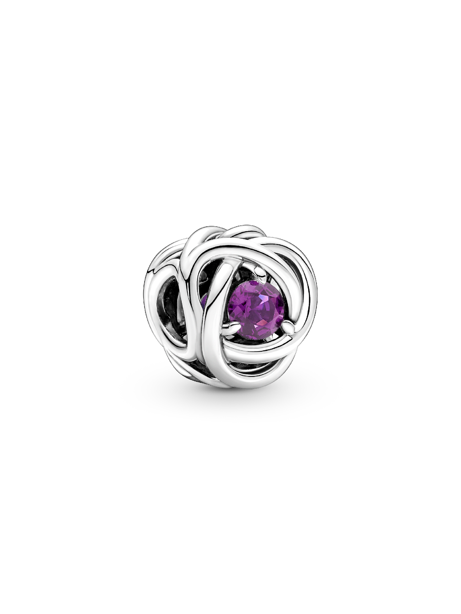 February Birthstone Eternity Circle Charm